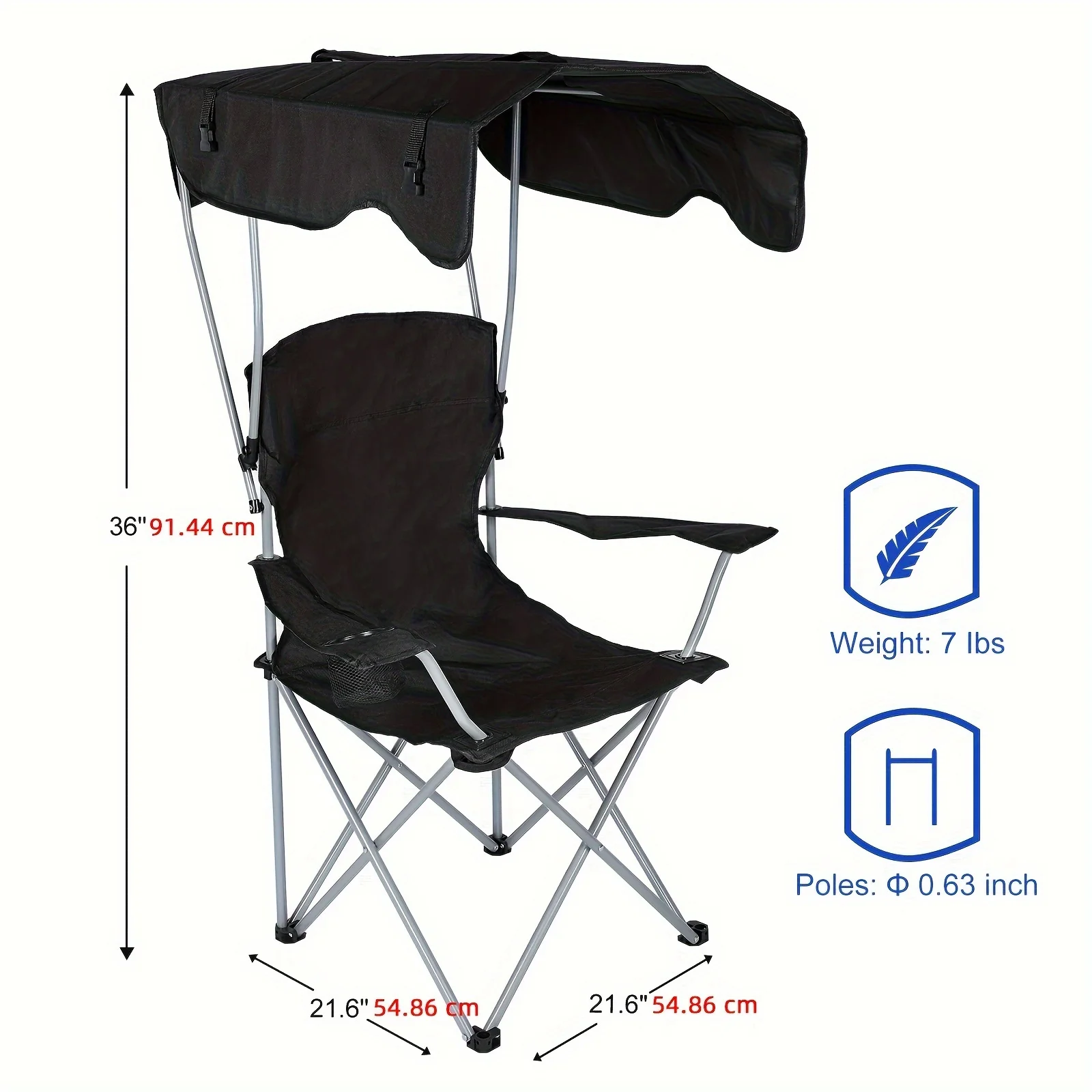 Outdoor Furniture Diy Plans - Canopy Lounge Chair with Sunshade for