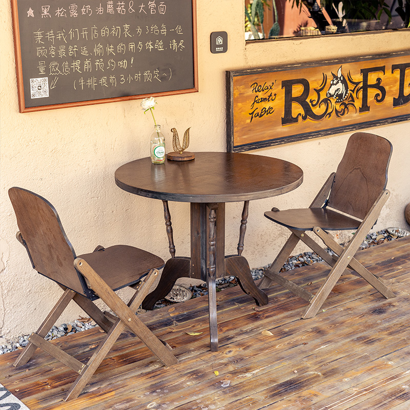 Outdoor Furniture Shop - Retro Dining Table Round Table and