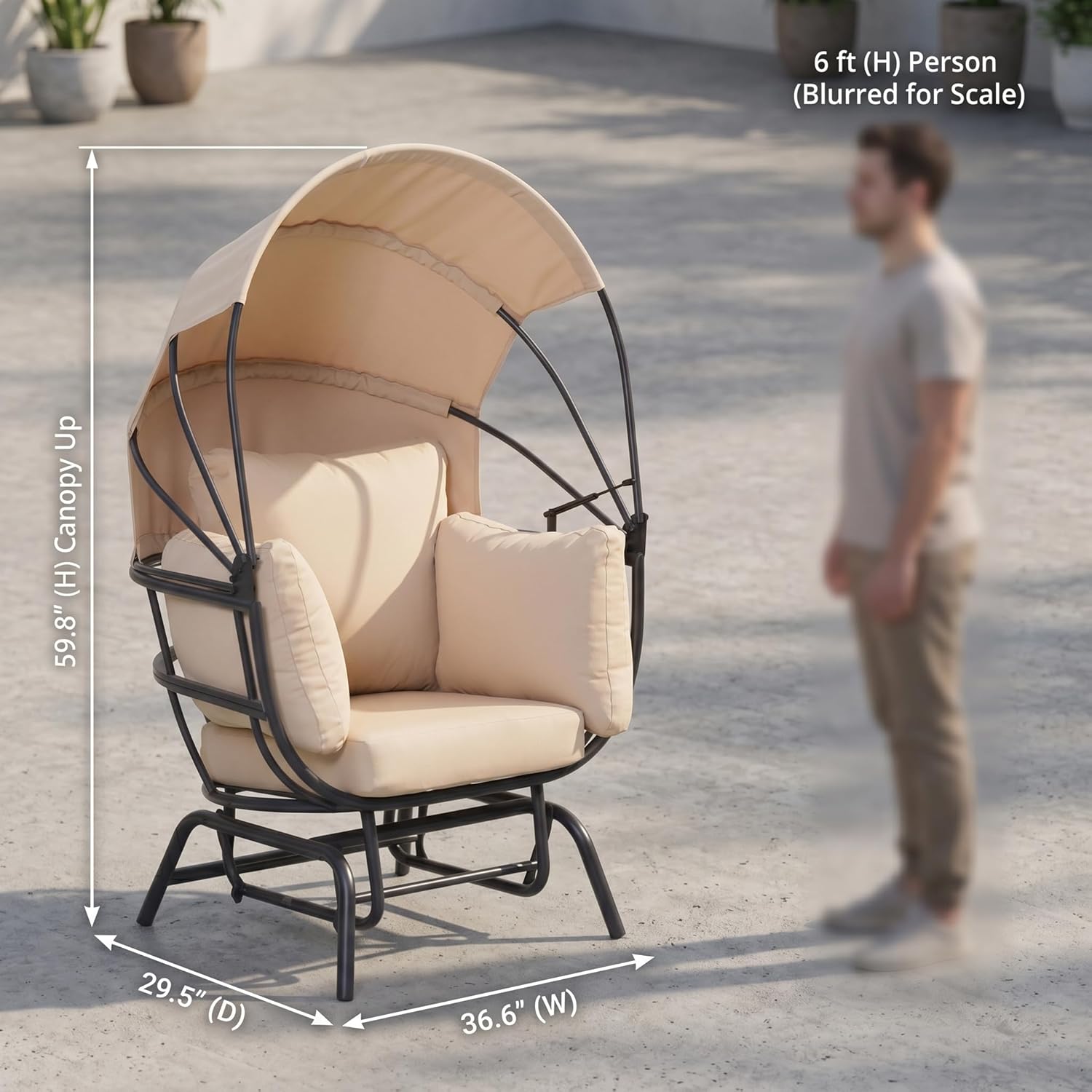 Luxury Egg Chair Powder-Coated - đánh giá và giá Outdoor Furniture Egg Chair