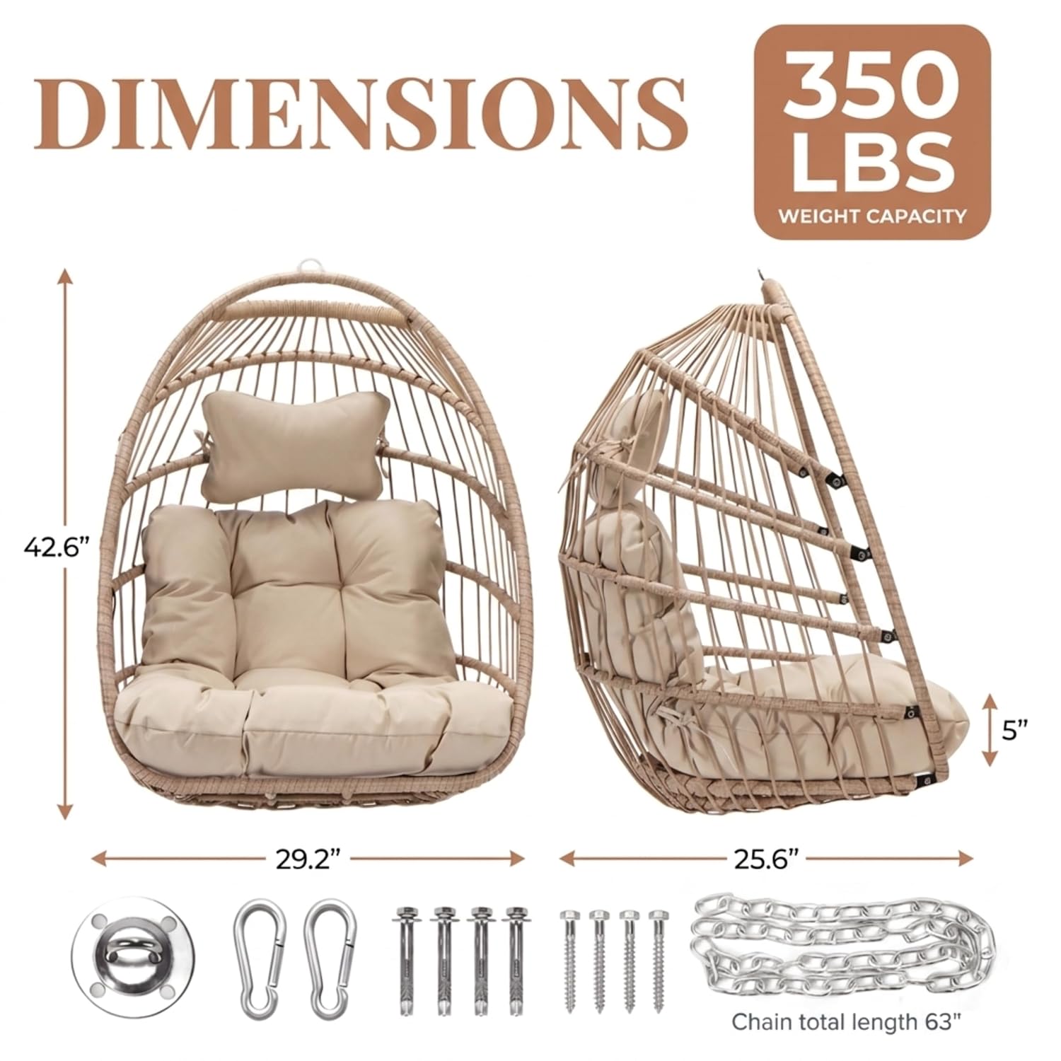 Outdoor Hanging Egg Chair With - đánh giá và giá Outdoor Furniture Without Cushions