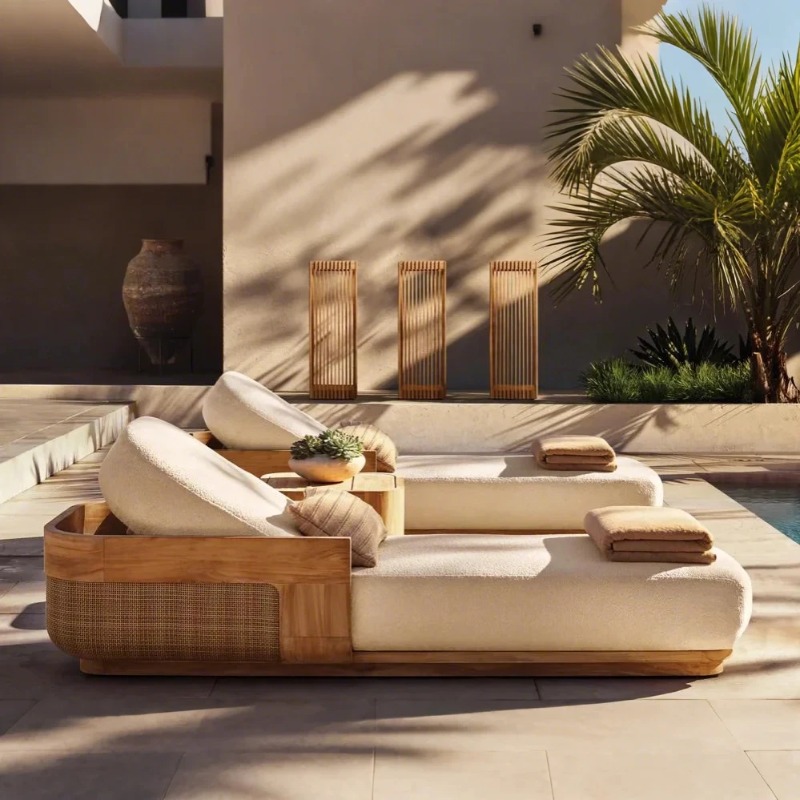 Sun Beach Lounge Chair & Daybe - đánh giá và giá Outdoor Furniture Teak Wood