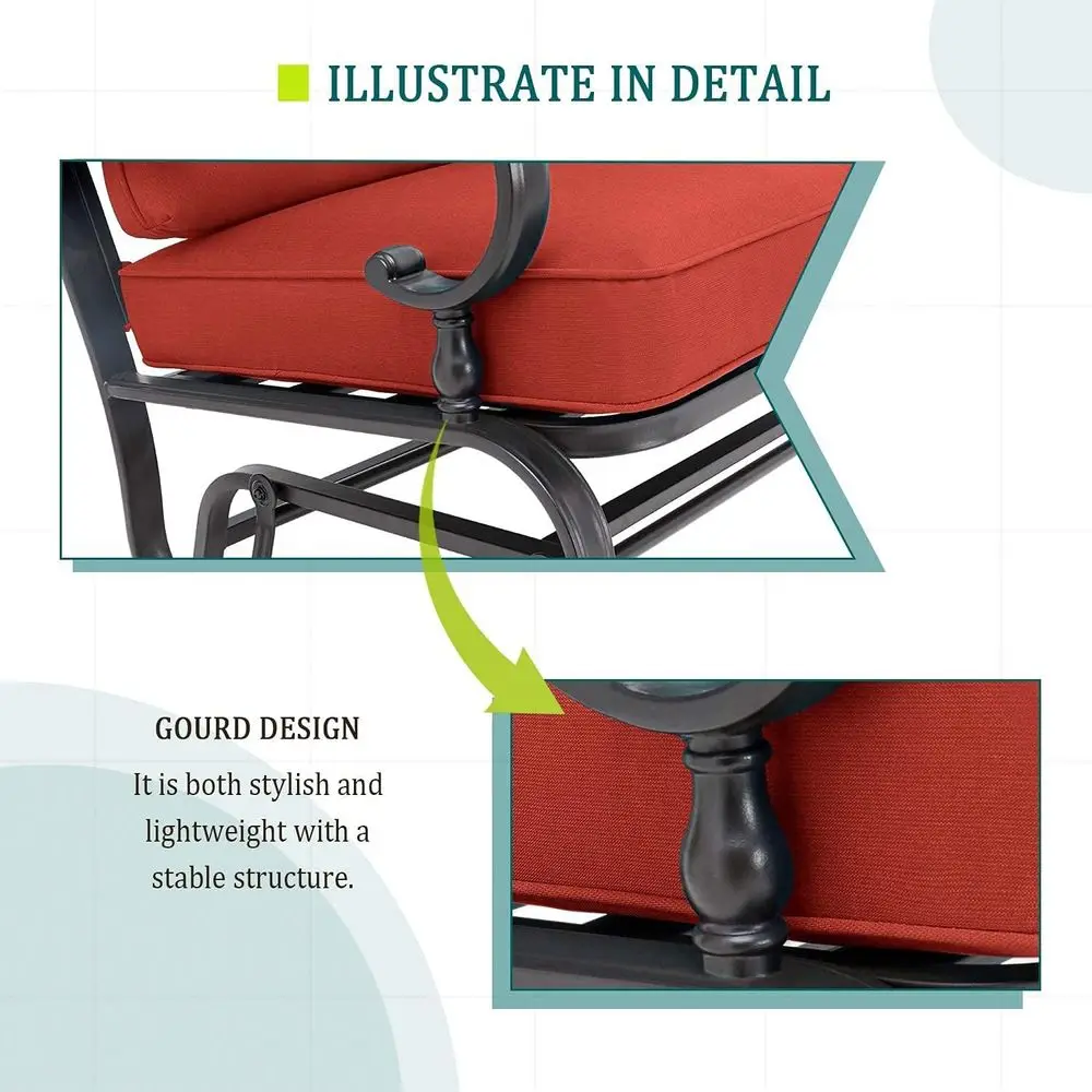 4-Piece Red Outdoor Wrought Ir - đánh giá và giá Outdoor Furniture Iron