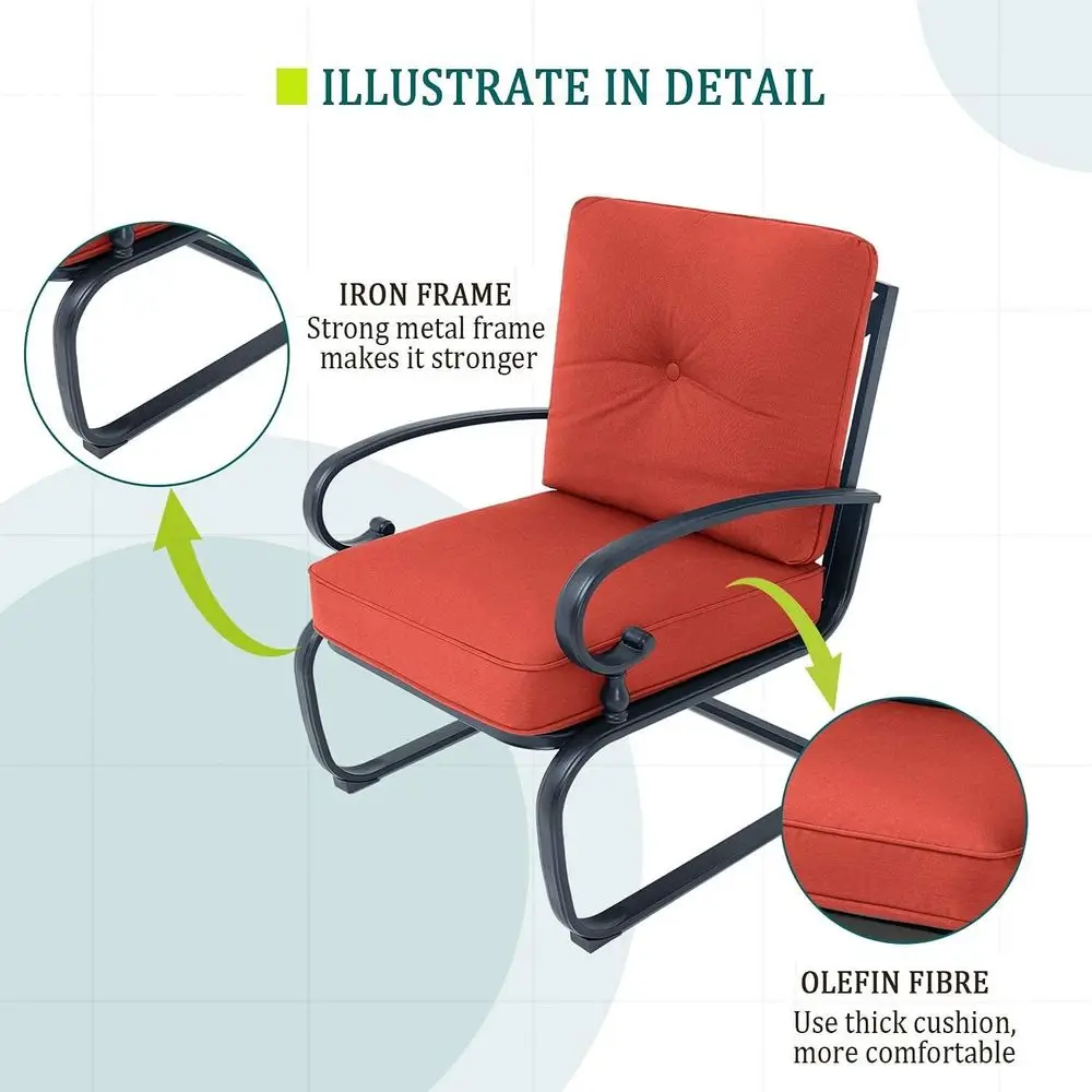 4-Piece Red Outdoor Wrought Ir - đánh giá và giá Outdoor Furniture Iron