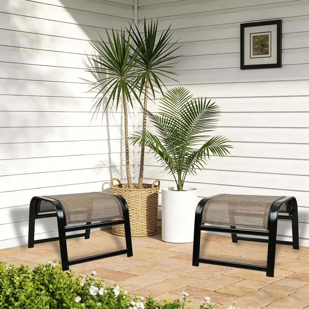Patio Ottoman Set, Outdoor 2-P - đánh giá và giá Outdoor Furniture Iron