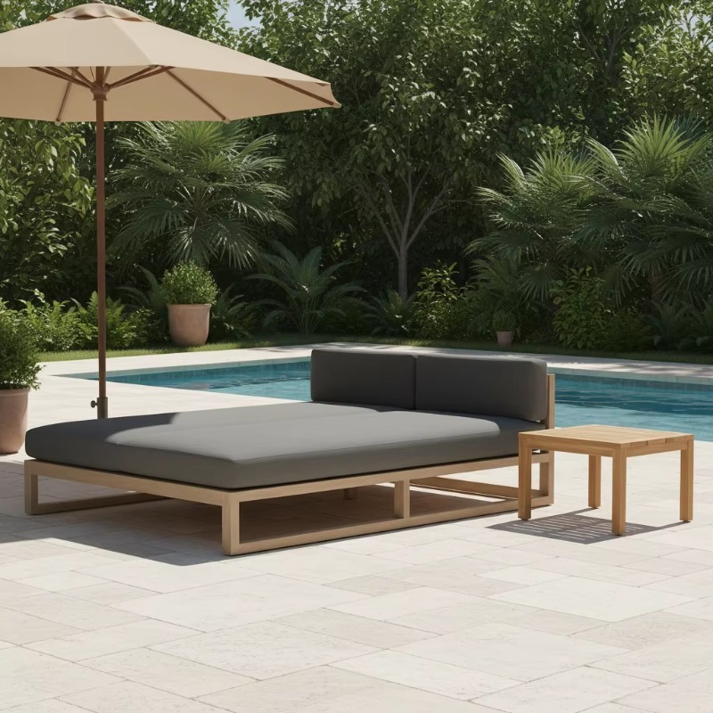 Outdoor Sunbed Furniture Doubl - đánh giá và giá Outdoor Furniture Teak Wood