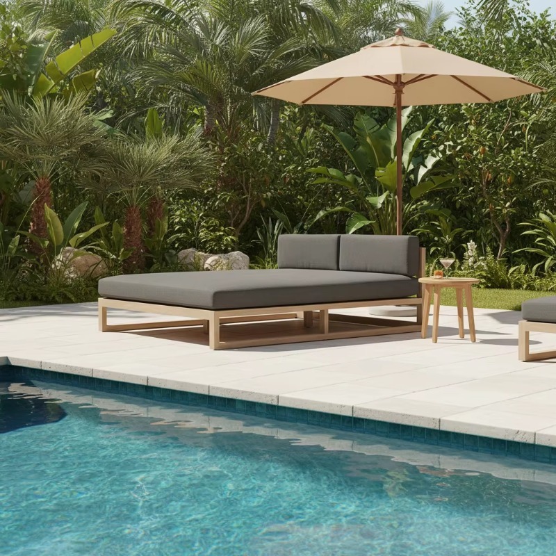 Outdoor Sunbed Furniture Doubl - đánh giá và giá Outdoor Furniture Teak Wood