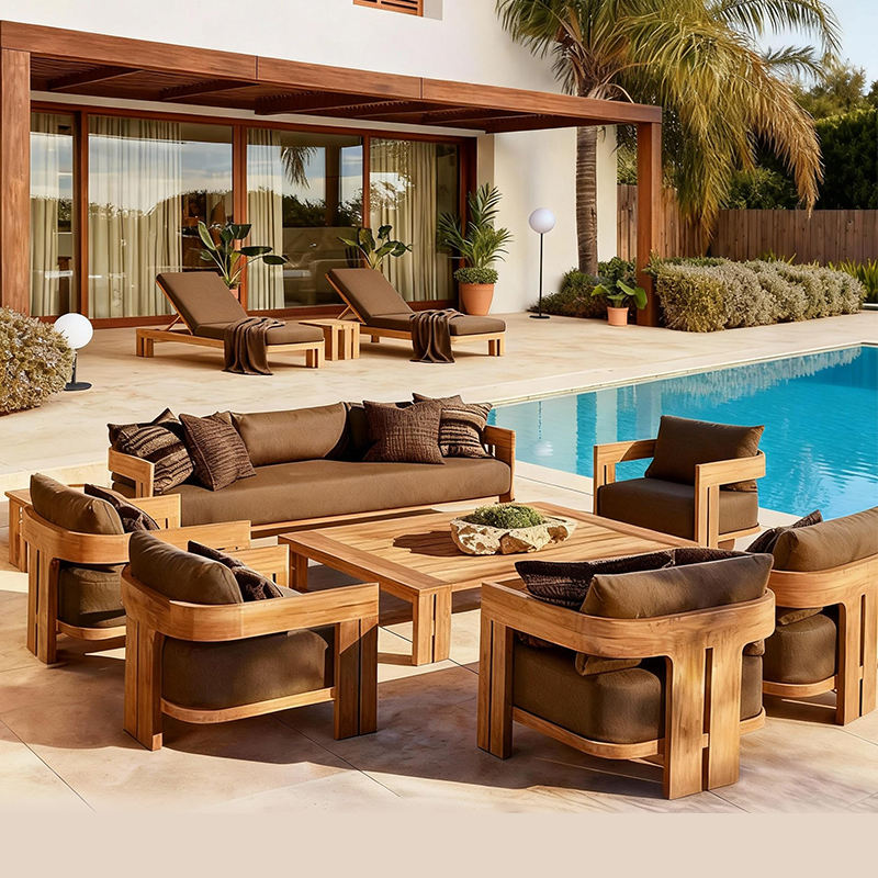 Outdoor Teak Sofa Set 2026 | P - đánh giá và giá Outdoor Furniture Europe
