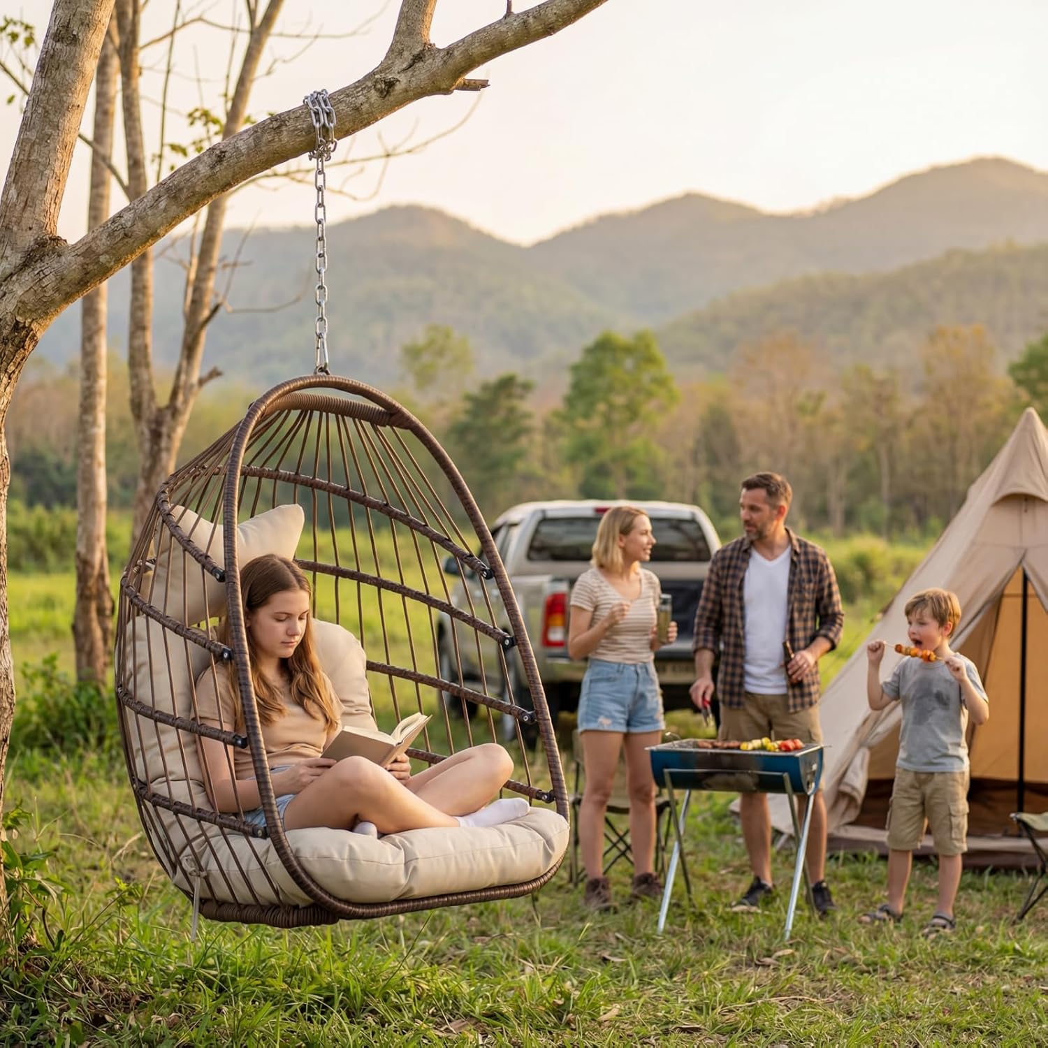 Outdoor Hanging Egg Chair With - đánh giá và giá Outdoor Furniture Without Cushions