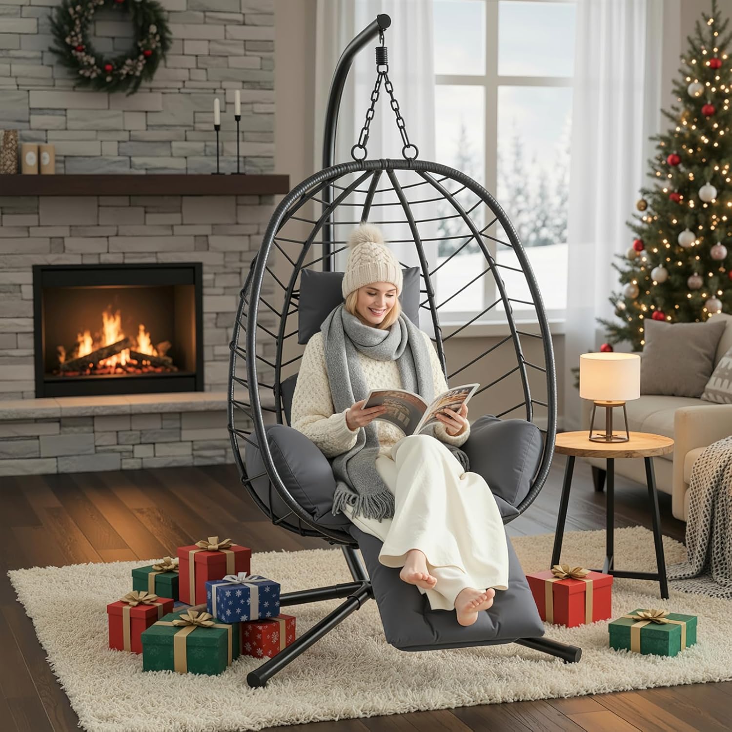 Hanging Egg Chair with Adjusta - đánh giá và giá Outdoor Furniture Egg Chair