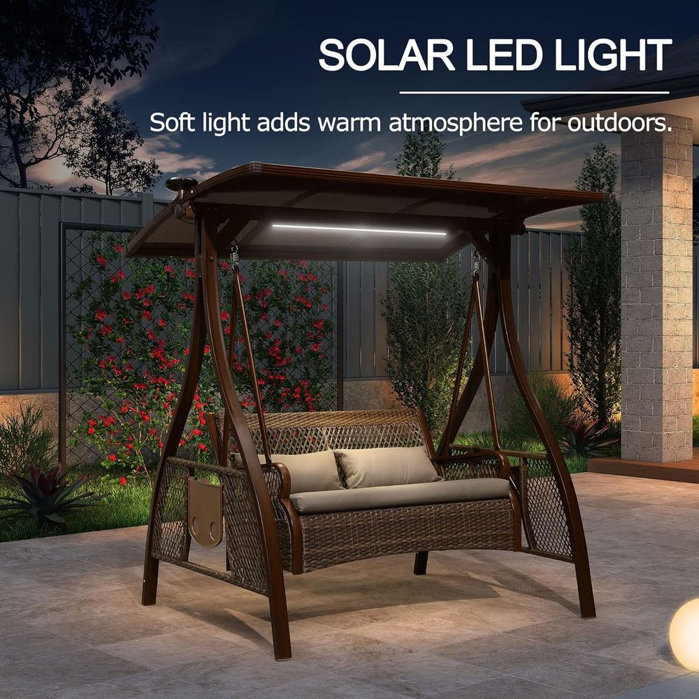 Patio Porch Swing Chair with 2 - đánh giá và giá Outdoor Furniture Without Cushions