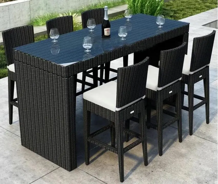 7pcs Rattan Bar Set Garden Wic - đánh giá và giá Outdoor Furniture Europe