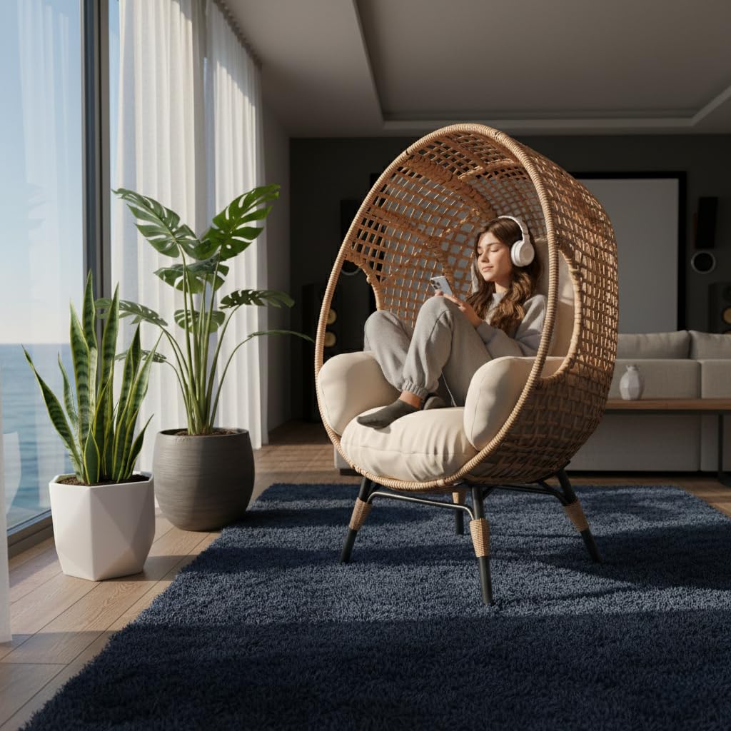 Elegant Arc Back Hanging Egg C - đánh giá và giá Outdoor Furniture Egg Chair