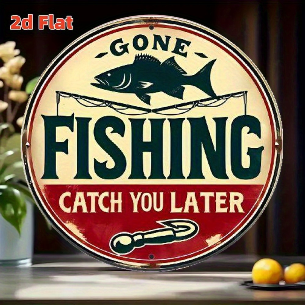 Vintage Fishing Aluminum Sign  - đánh giá và giá Outdoor Furniture Shop