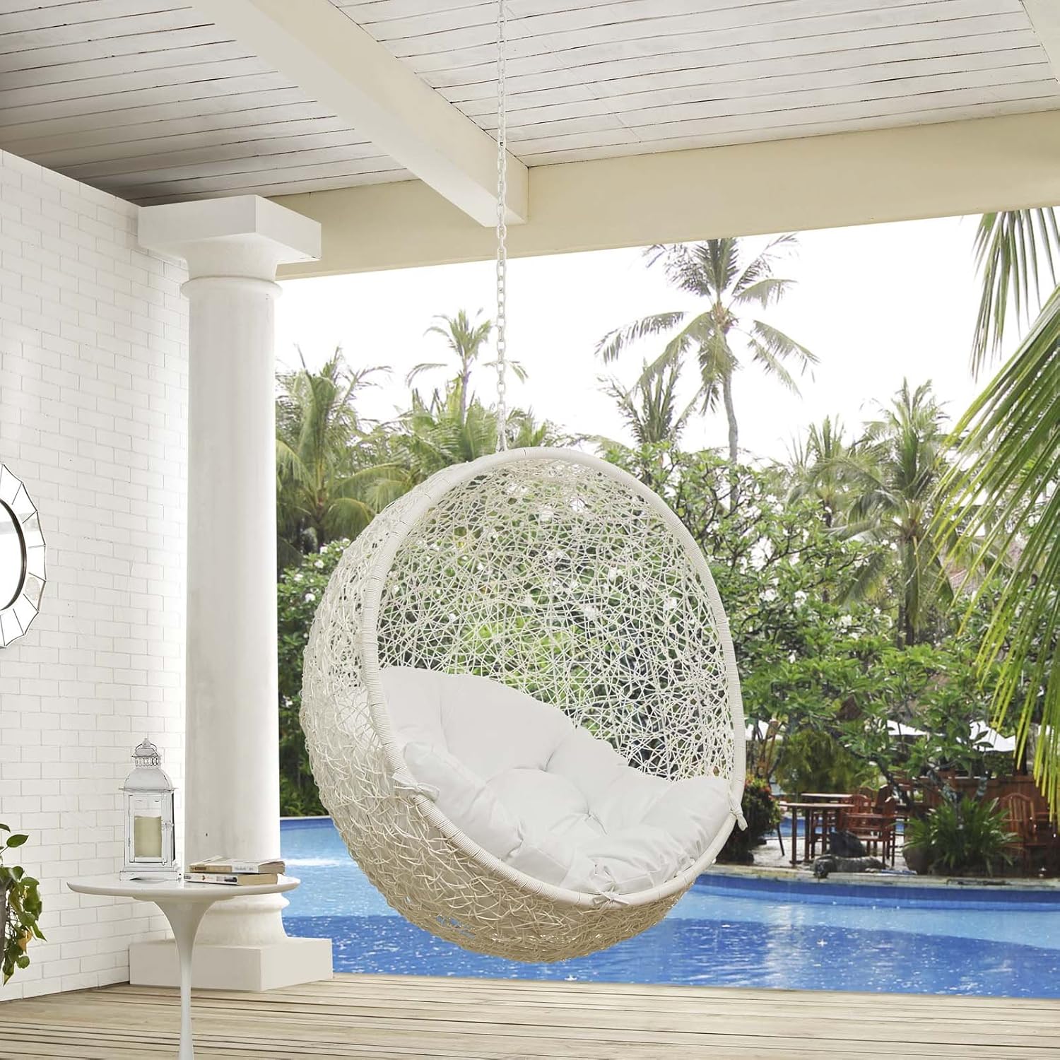 White Outdoor Patio Swing Chai - đánh giá và giá Outdoor Furniture Without Cushions
