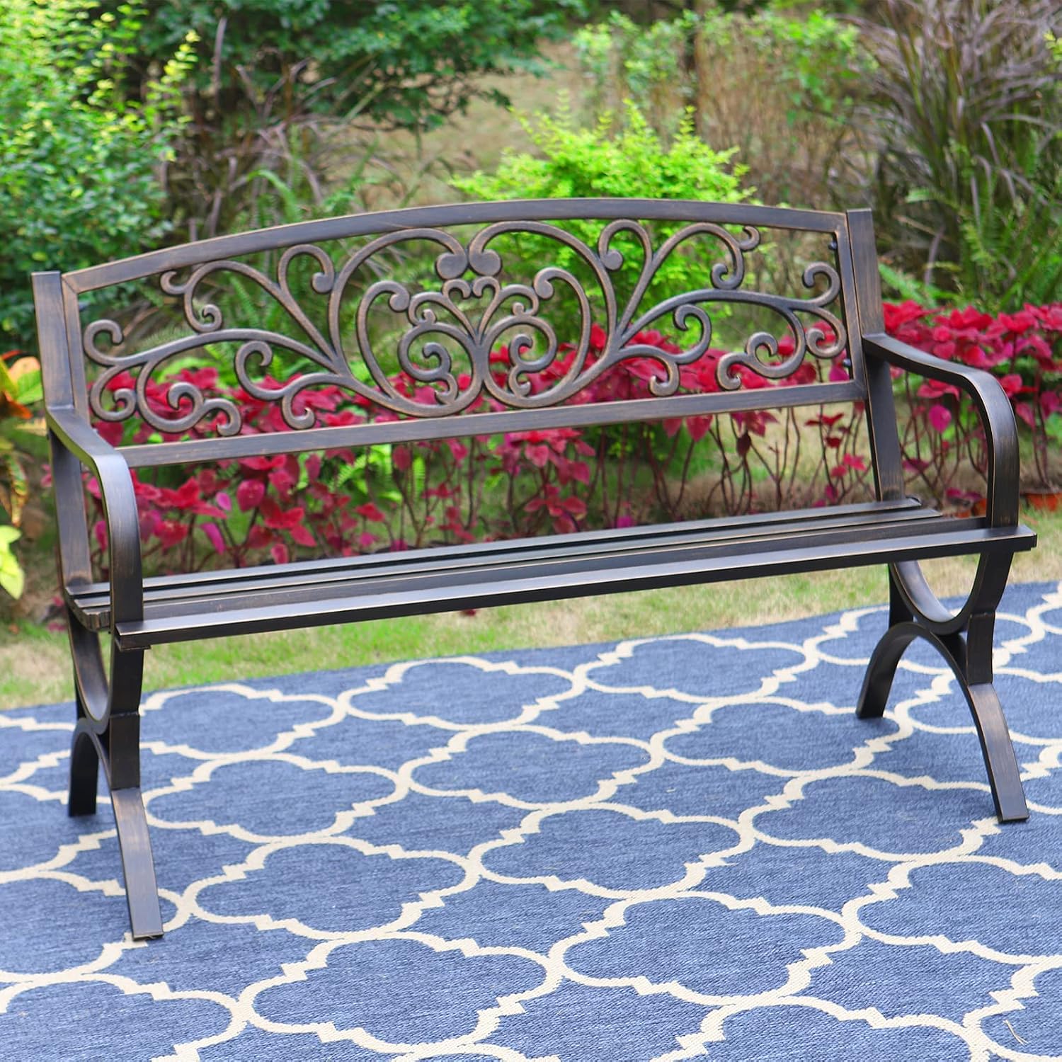 Bronze 50 Inch Outdoor Garden  - đánh giá và giá Outdoor Furniture Iron