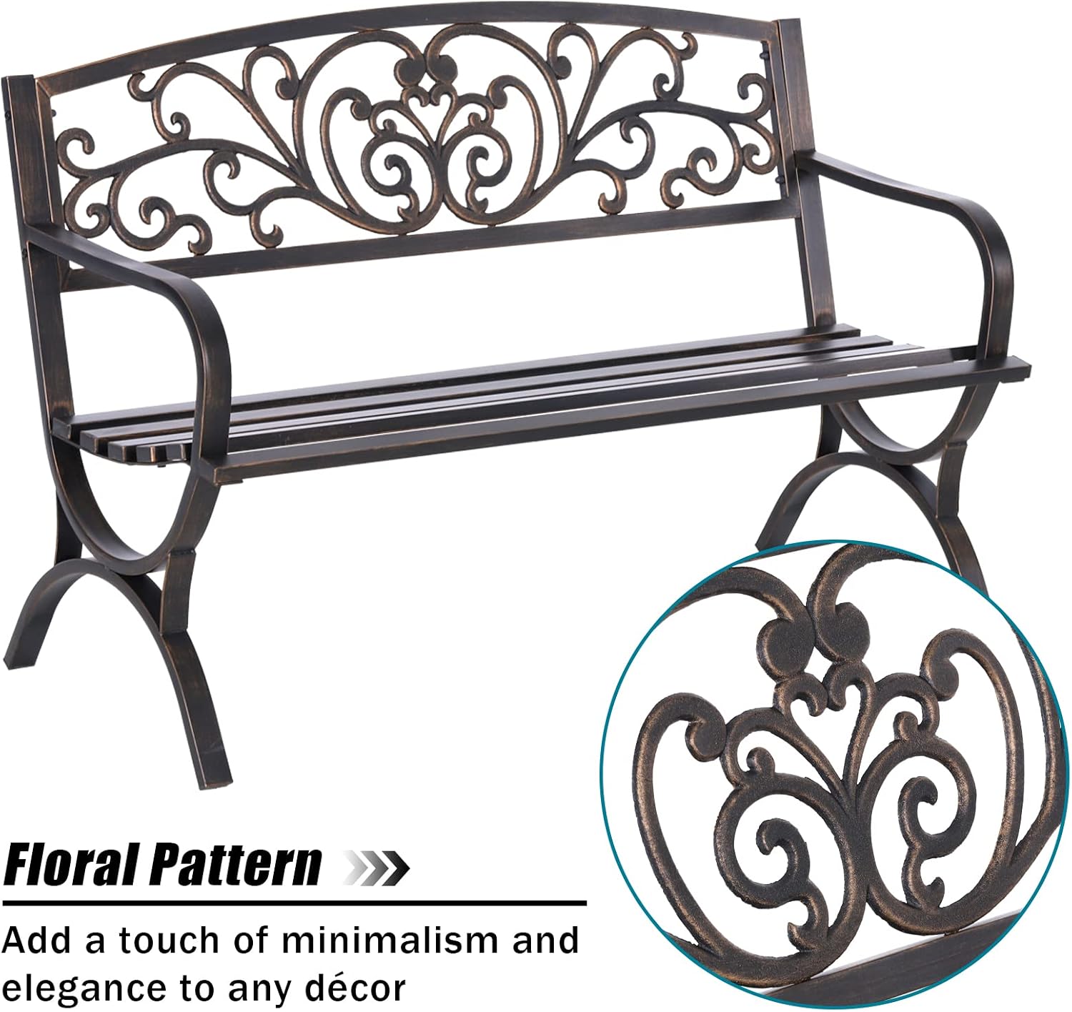 Bronze 50 Inch Outdoor Garden  - đánh giá và giá Outdoor Furniture Iron