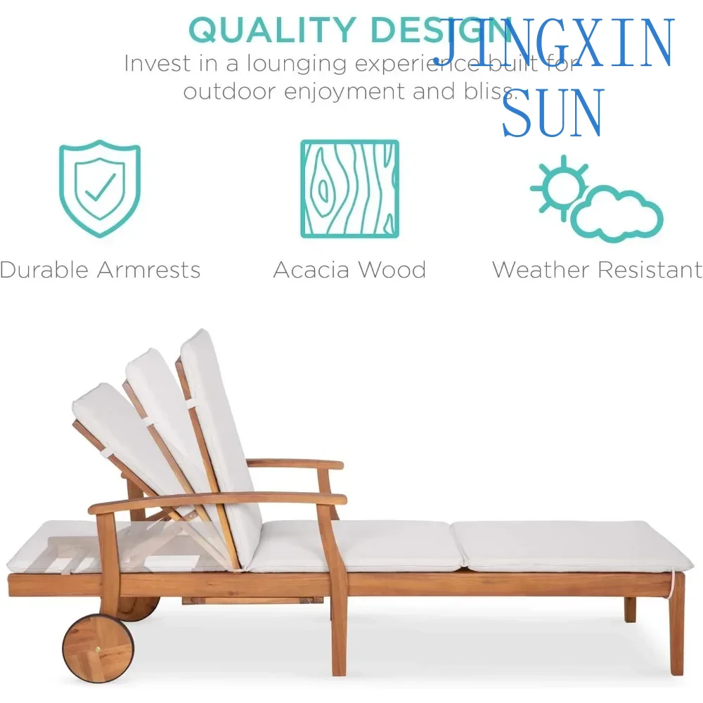79x26in Acacia Wood Chaise Lou - đánh giá và giá Outdoor Furniture Without Cushions
