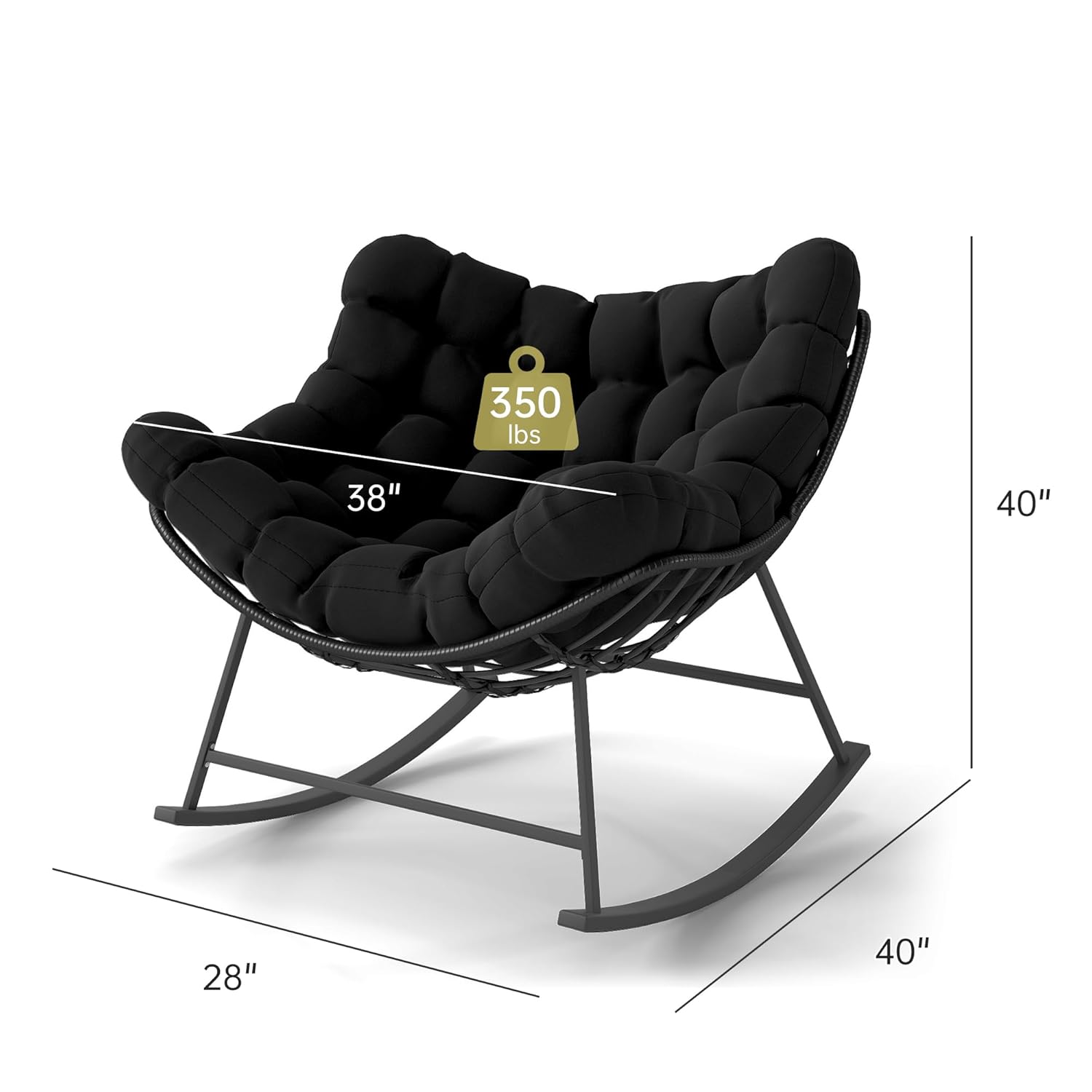 Oversized Papasan Rocking Chai - đánh giá và giá Outdoor Furniture Egg Chair