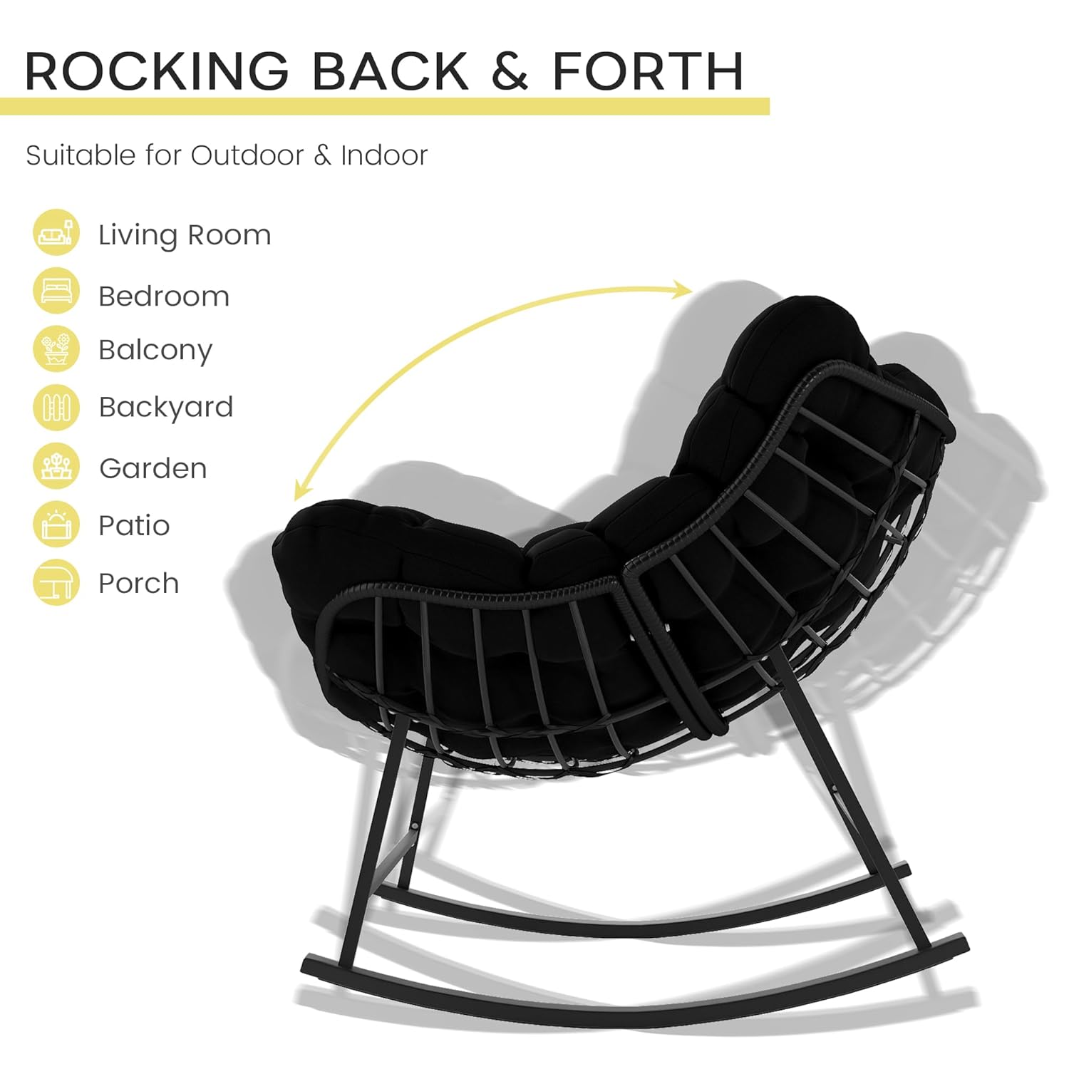 Oversized Papasan Rocking Chai - đánh giá và giá Outdoor Furniture Egg Chair